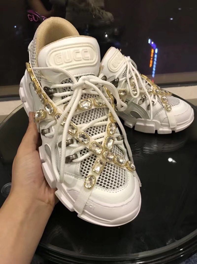 tenis gucci flashtrek branco