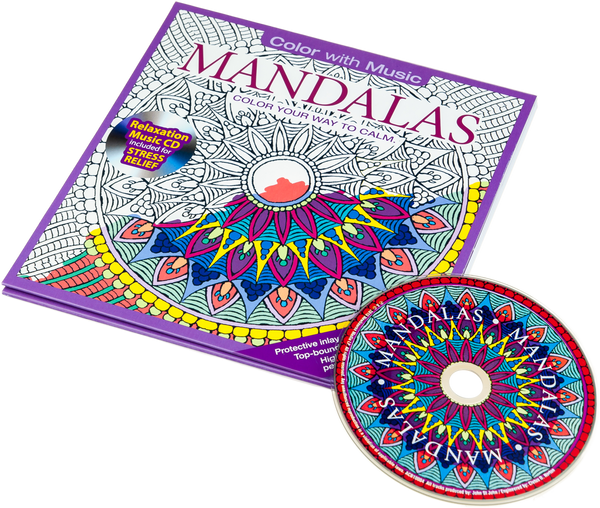Mandalas Adult Coloring Book With Relaxation CD  Color With Music
