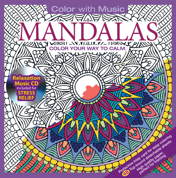Mandalas Adult Coloring Book With Relaxation CD Color