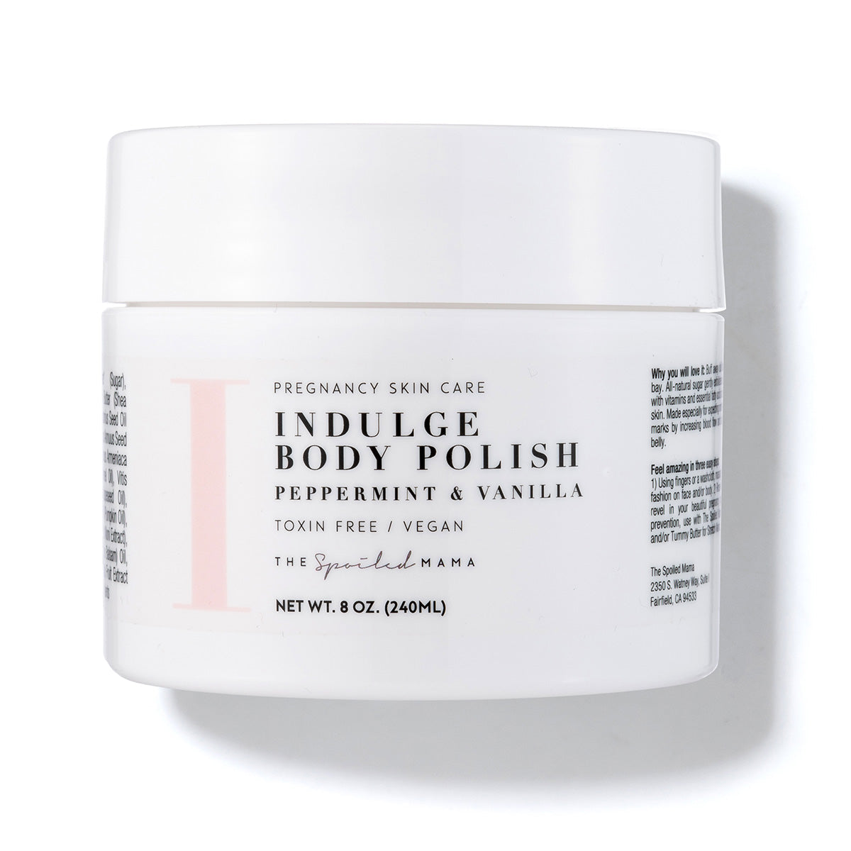 Indulge Peppermint Body Polish for Stretch Mark Prevention Safe Fo