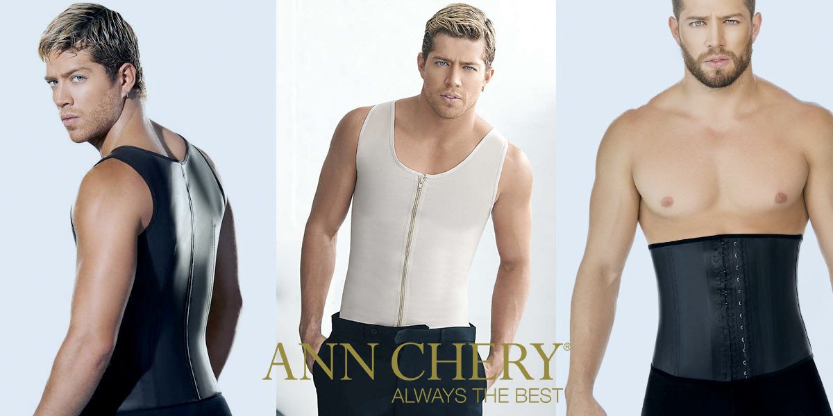 Ann Chery 2033 Black Latex Vest for Man - Men Garments and Body