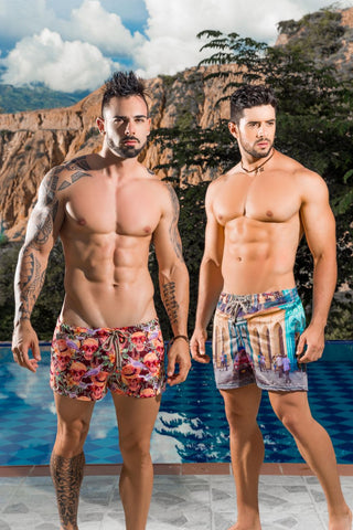 Bright, bold, & trendy is the hallmark of Arrecife men's swimwear. This popular brand offers men's swim trunks in robust, vibrant colors that call attention to any guy wearing them. Each Arrecife men’s swimsuit is fashioned after a pair of vintage shorts, making the style original and the wearer unique. Arrecife swimwear provides a relaxing fit and plenty of coverage.