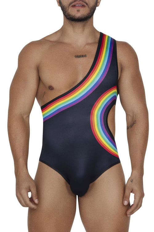 CandyMan 99702X Rainbow Bodysuit Color Black – D.U.A.