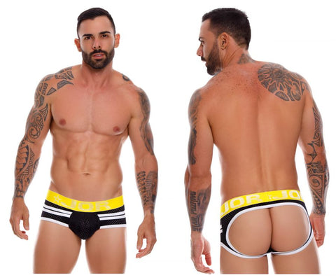 JOR JOR 0968 FOX BRIEFS JOCKSTRAP COLOR BLACK $40.00  or 4 interest-free installments of $10.00 by Afterpay ⓘ  Size S M L XL Quantity   1   0968 Fox Briefs Jockstrap is perfect for the guy who likes a sporty-meets-sexy style, incorporating a low rise, lean cut brief with a cut-out back that mimics the straps of a jockstrap. You're left with a look that's body flattering and oh so sexy, perfect for any occasion.  Hand made in Colombia - South America with USA and Colombian fabrics. Please refer to size chart to ensure you choose the correct size. Composition: 78% Nylon 22% Spandex. Smooth fiber provides support and comfort exactly where needed. Minimal rear coverage features wide rear straps for extra athletic support. Wide elastic logo waistband. Wash Separately, Drip Dry, do not Bleach. Customer Reviews No reviews yetWrite a review    Articles, Photos, Blogs and Interviews Product Care Privacy Policy CONTACT US