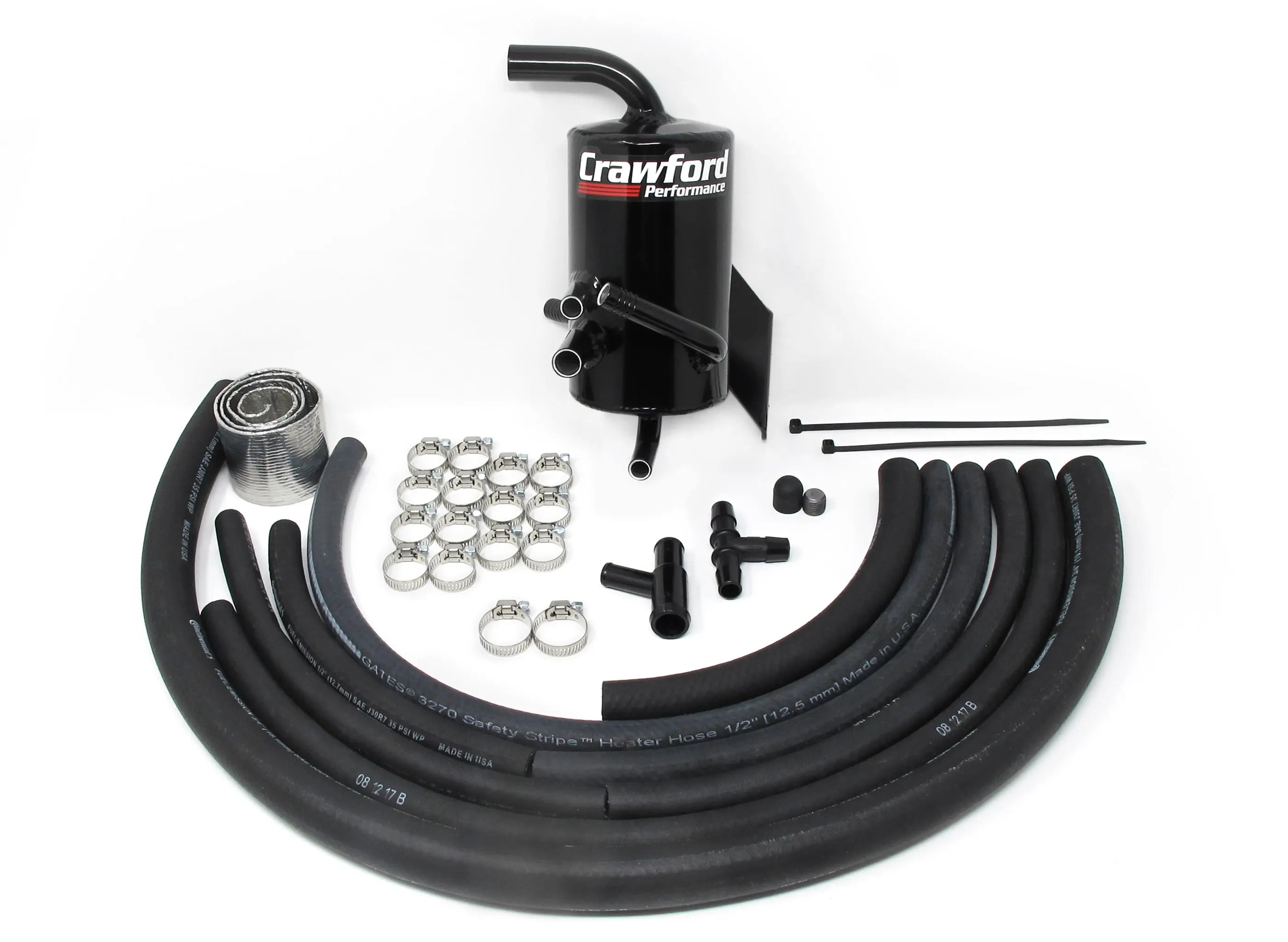 Crawford Air/Oil Separator Kit (V2, for FMIC), 2002-2007 WRX & STI