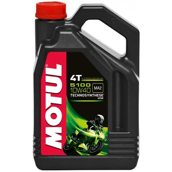 Motul 104068 5100 10W-40 4T Synthetic Blend Engine Oil, 4-Liters