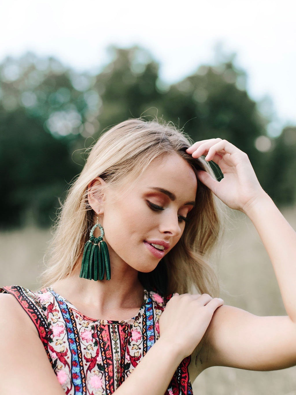 Tahiti Emerald Earrings in Emerald