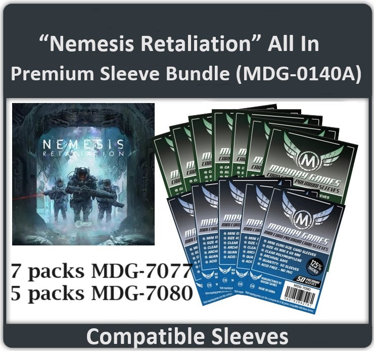 "Nemesis Retaliation" All In Gamefound Compatible Sleeve Bundle