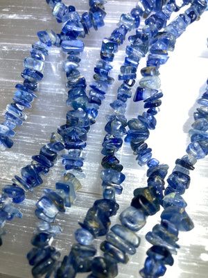 ::BLUE KYANITE:: Chip Necklace - HK Higher Knowing, LLC