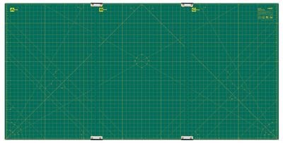 Olfa Continuous Grid Rotary Mat Set 35inx70in Green