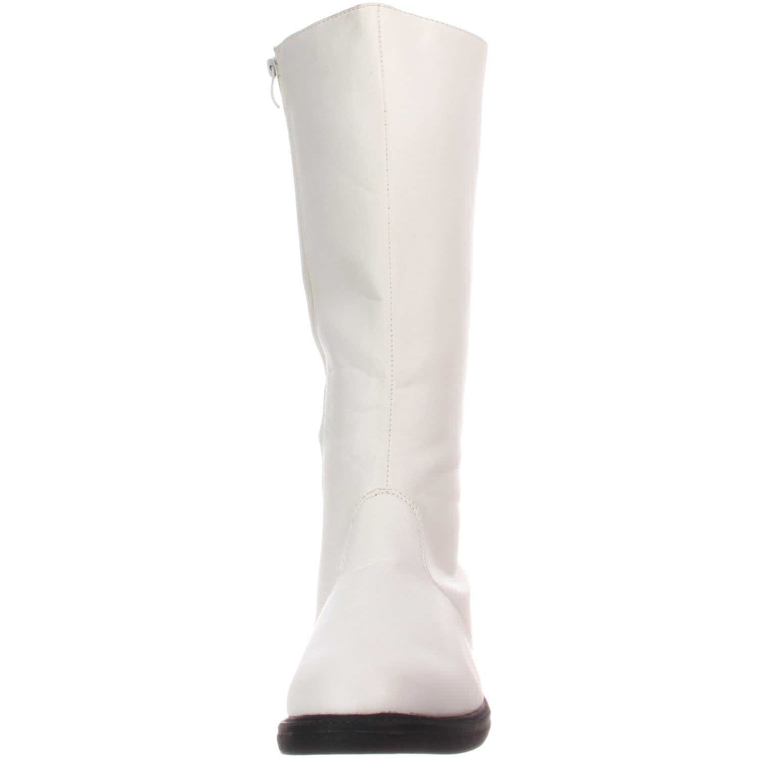 knee white boots