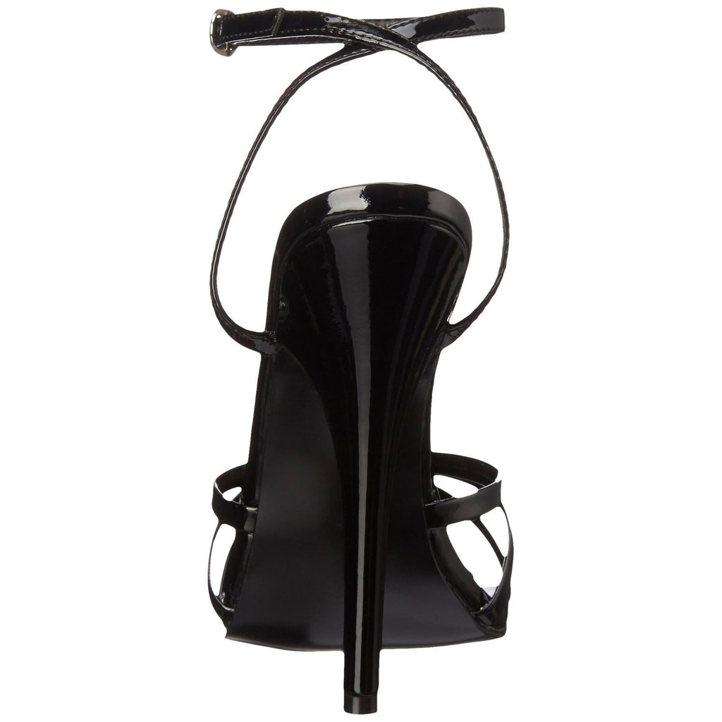 DEVIOUS DOMINA-108 Black Pat Ankle Strap Sandals – Shoecup.com