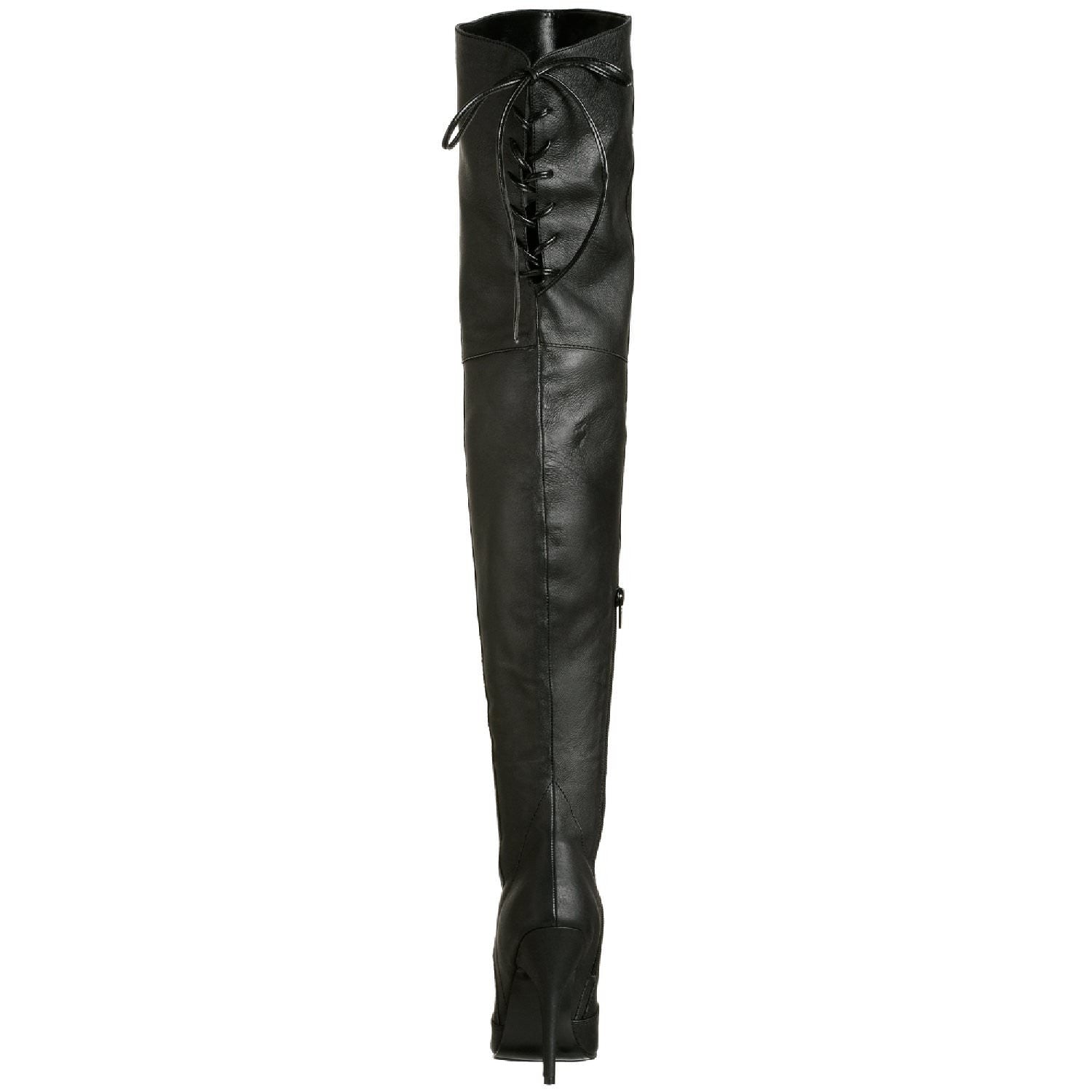 PLEASER LEGEND-8899 Black Leather Thigh High Boots | Shoecup.com