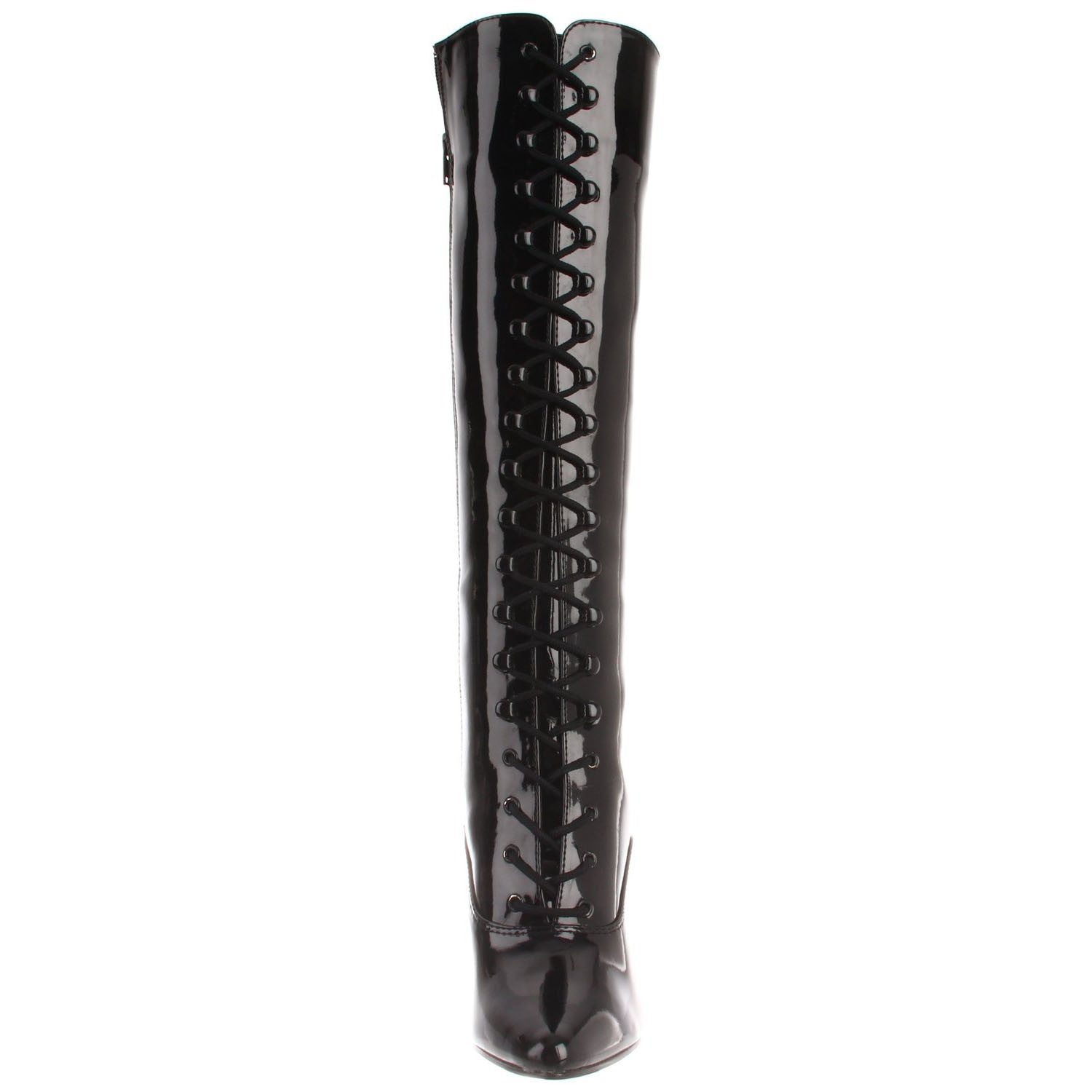 PLEASER SEDUCE-2020 Black Pat Knee High Boots – Shoecup.com