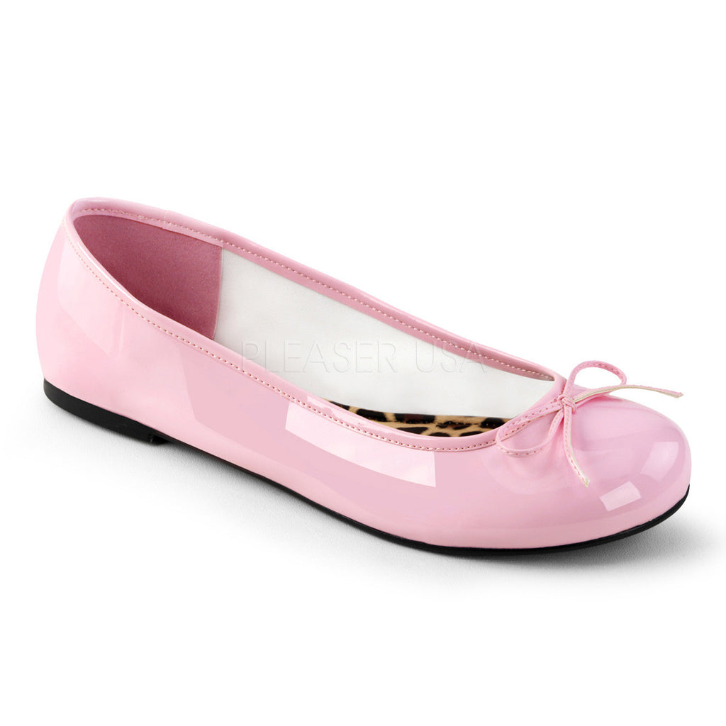 Baby Pink Color Wide Width Ballet Flat Plus Size Shoes | ANNA-01 ...