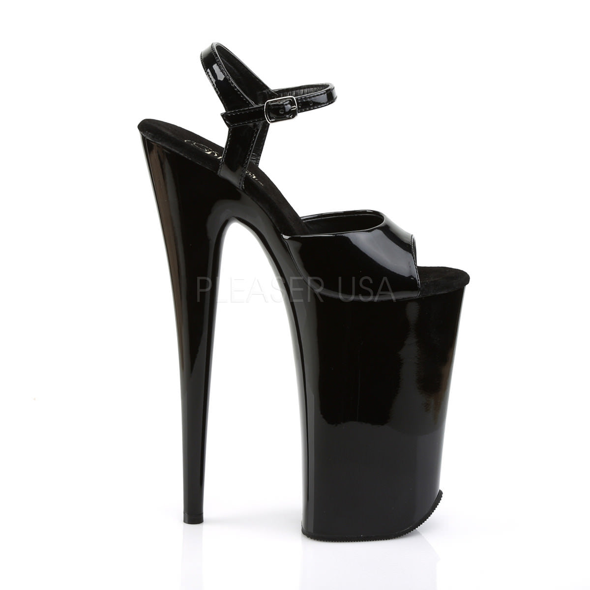 PLEASER BEYOND-009 Black Extreme 10 Inch High Heels | Shoecup.com