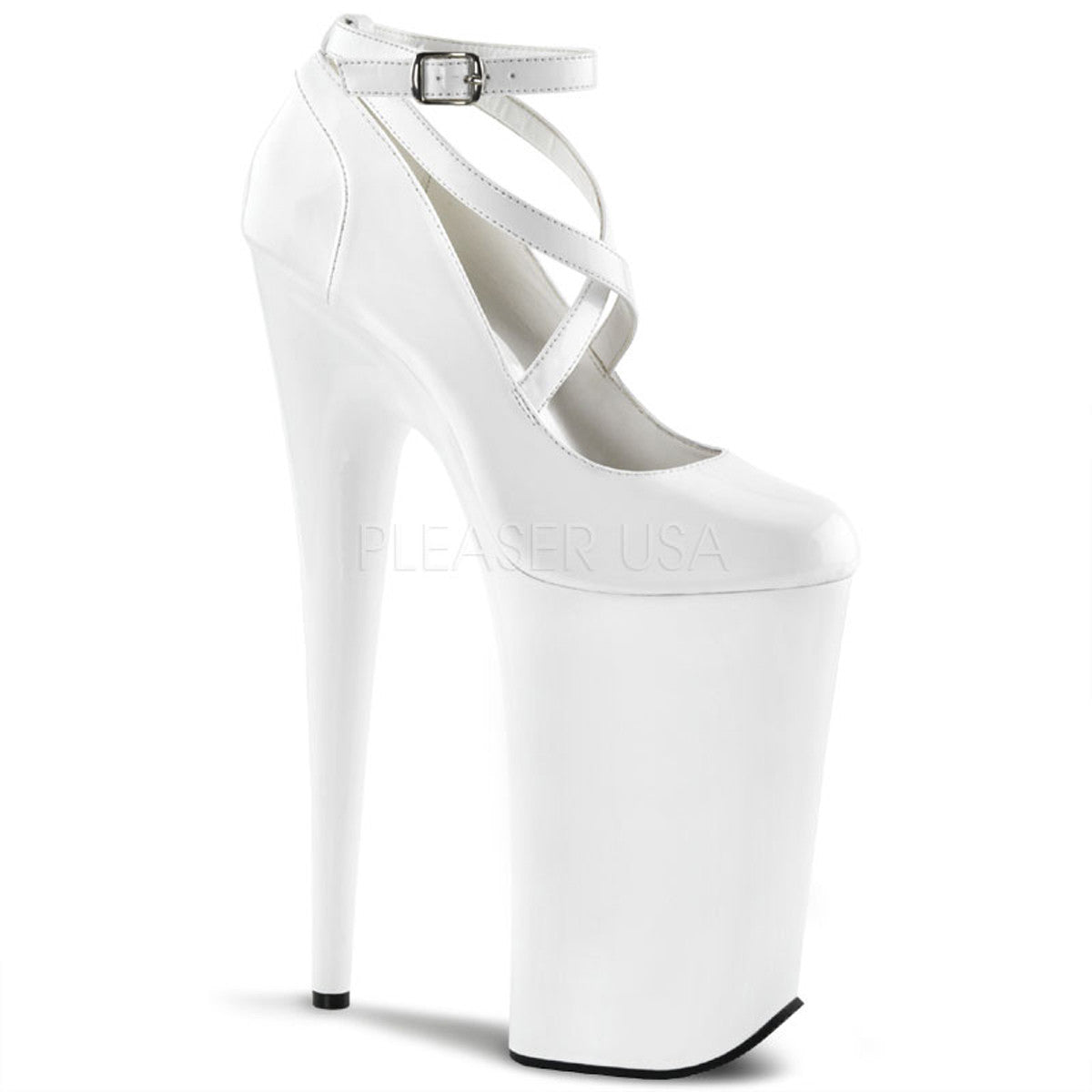 white 1 inch heels
