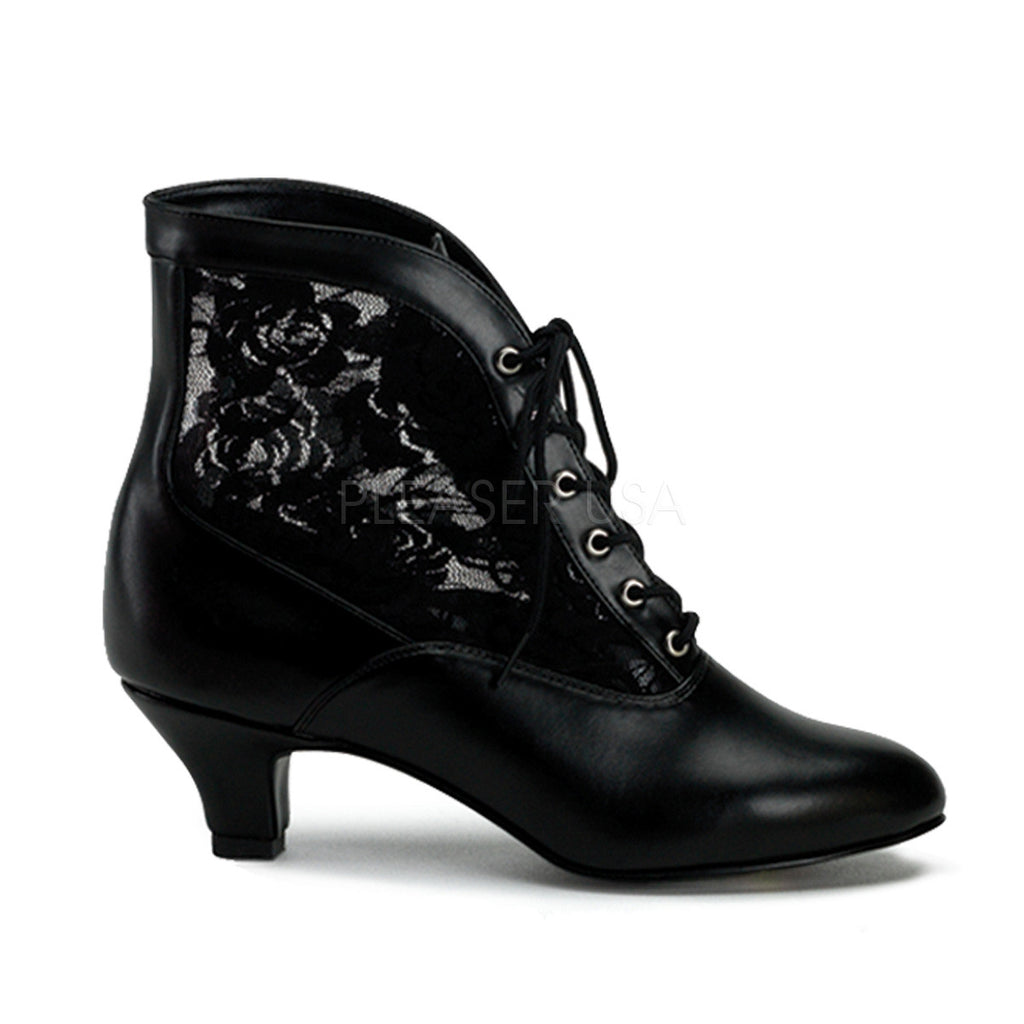 Black Victorian Granny Boots With Lace Accent | FUNTASMA DAME-05 ...