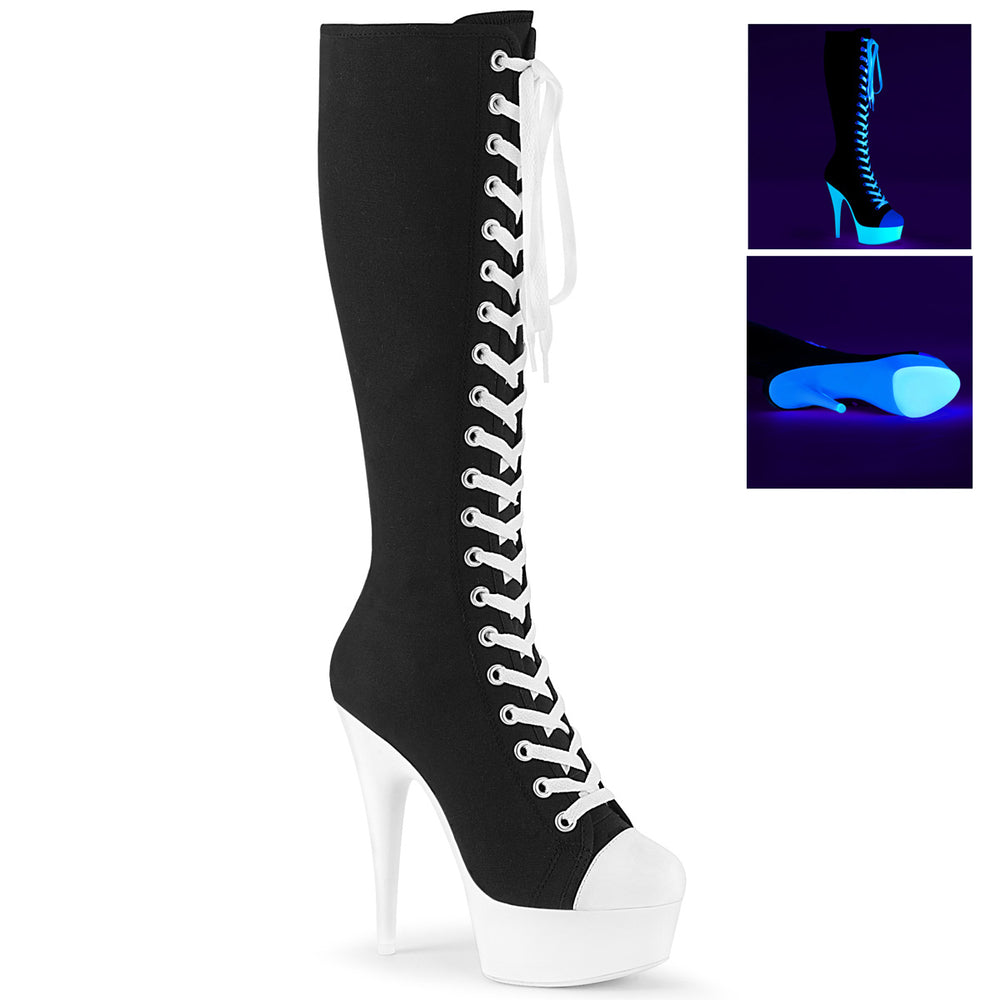 pleaser boots thigh high