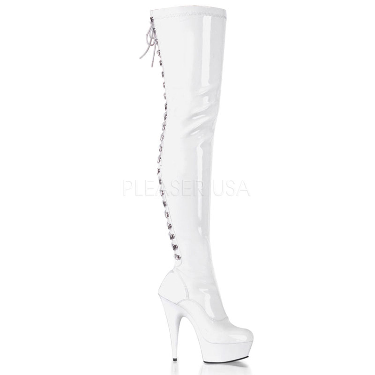 white thigh boots