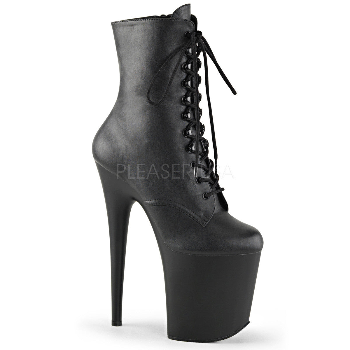 pleaser patent leather boots