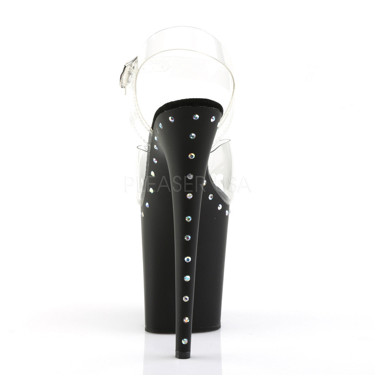 Pleaser FLAMINGO-808ABLS Black Matte Ankle Strap Sandals – Shoecup.com