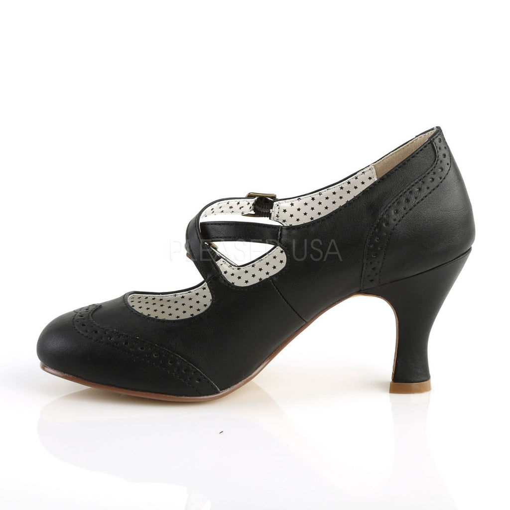 Pin Up Couture FLAPPER-35 Black Mary Jane | Shoecup.com