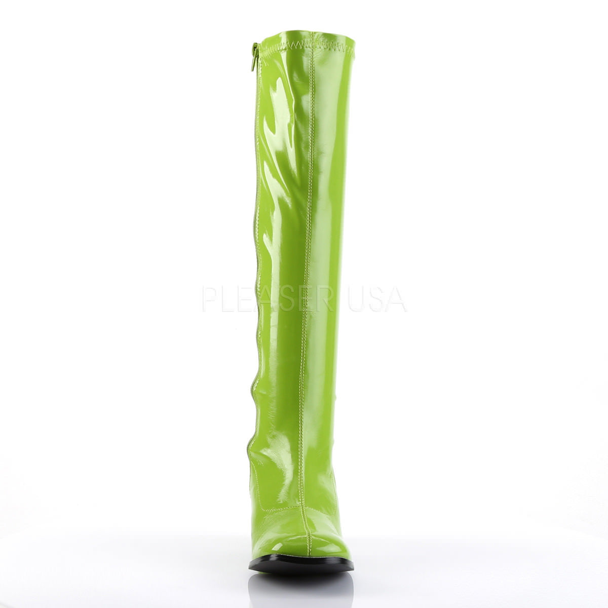 lime green knee high boots