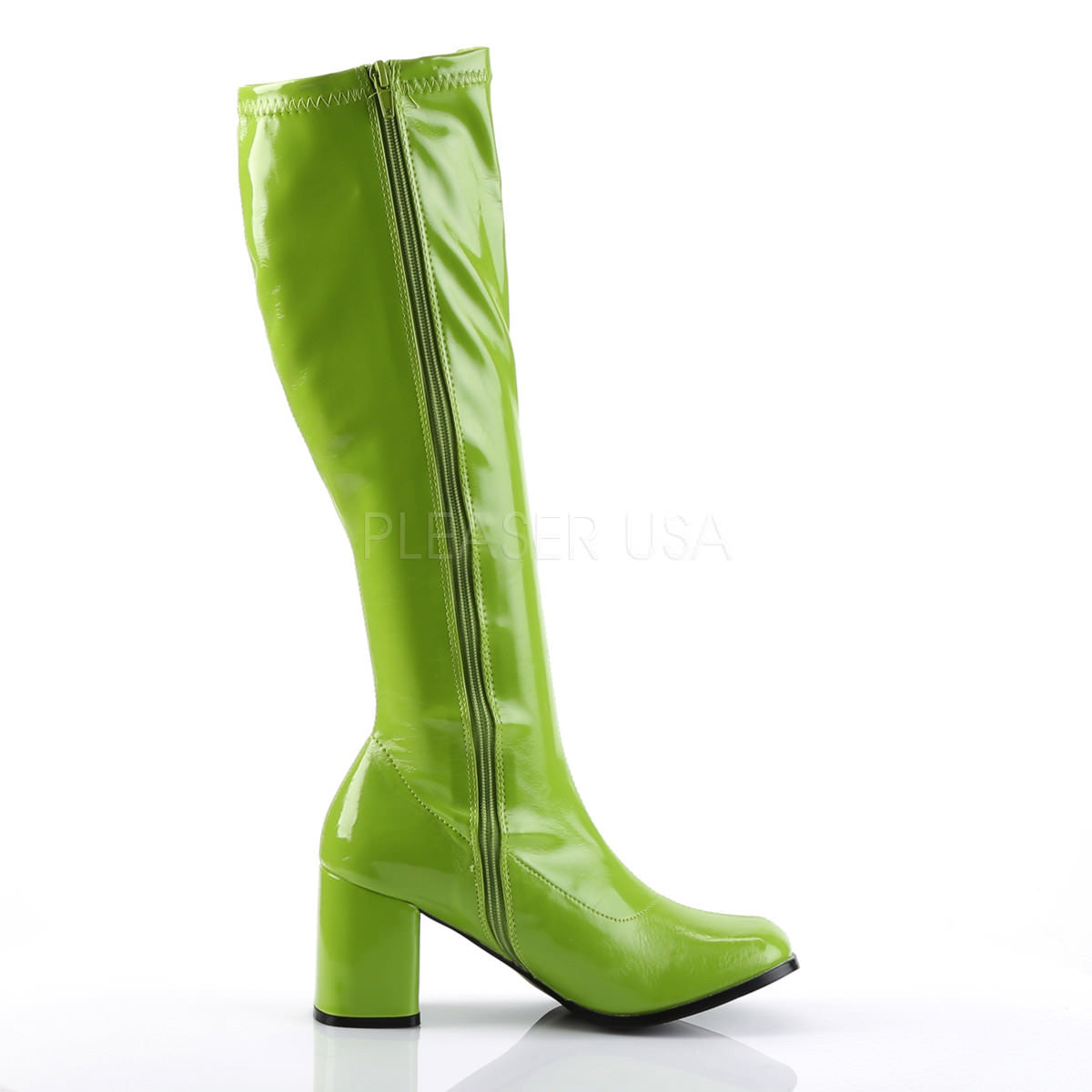 green gogo boots