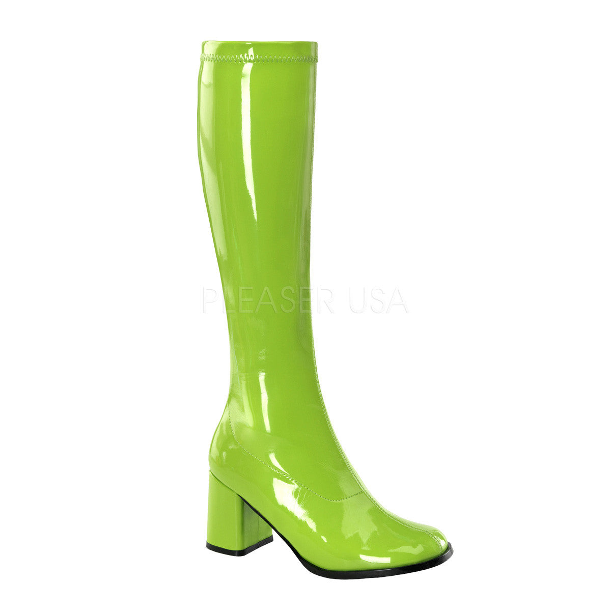 lime green knee high boots