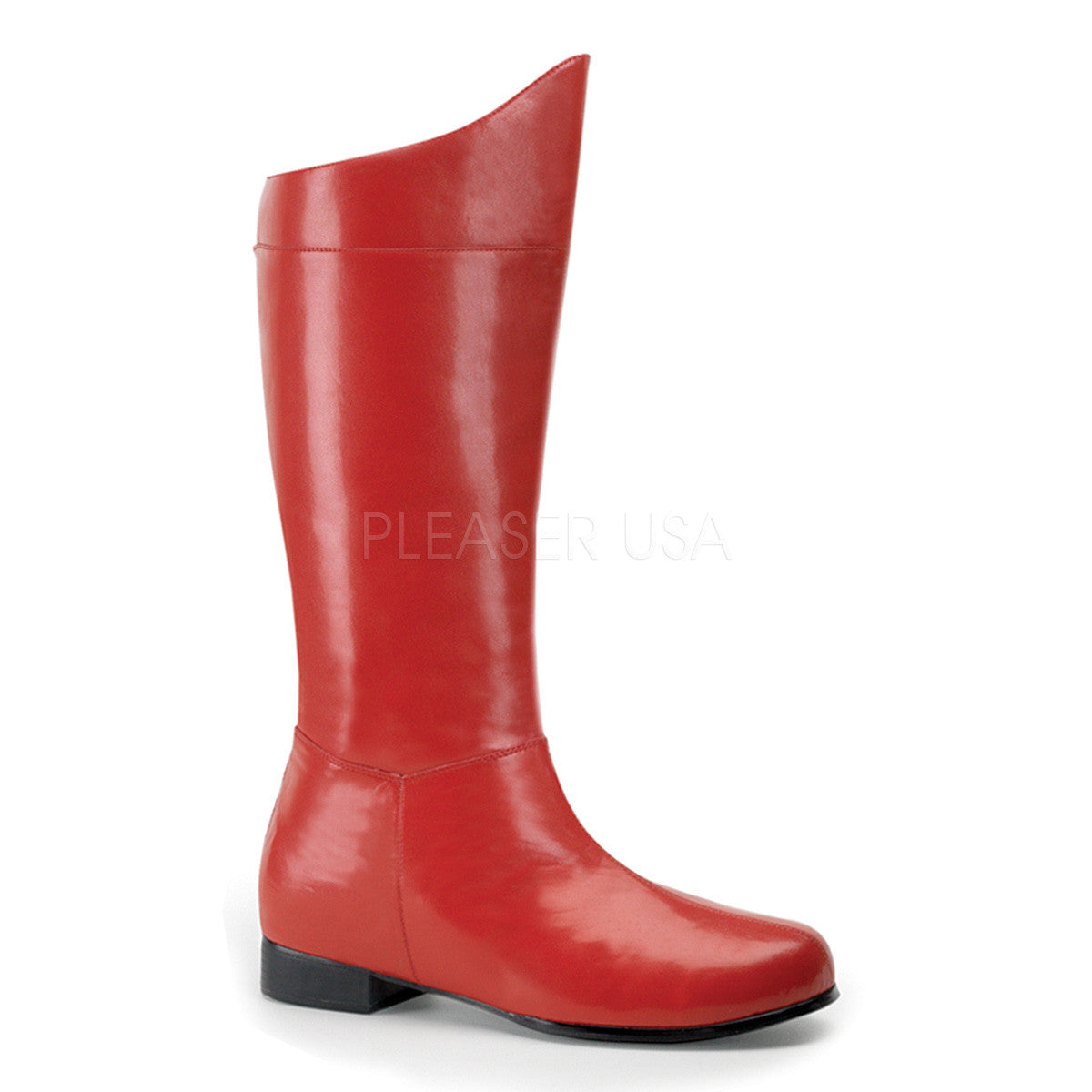 Men's Red Pu Superhero Boots | Shoecup.com