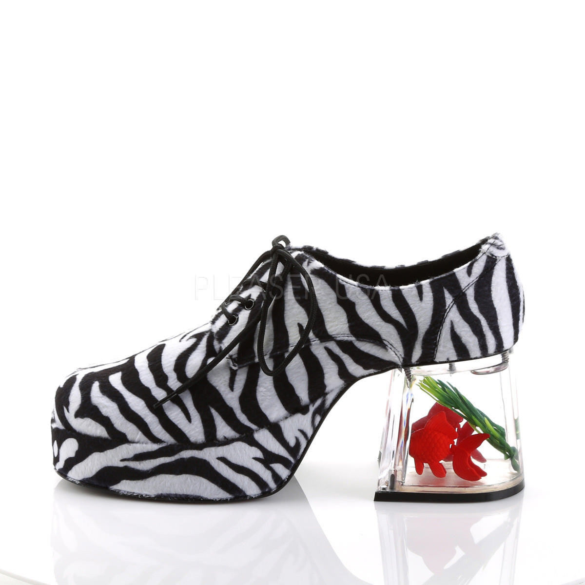 zebra platform shoes