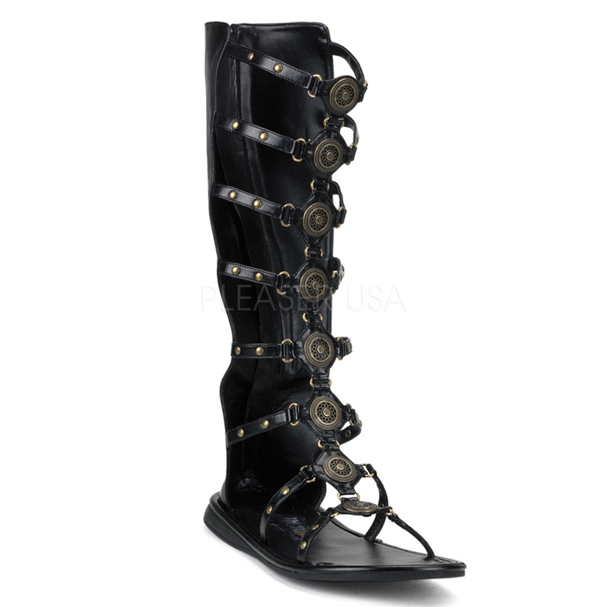 roman sandals black
