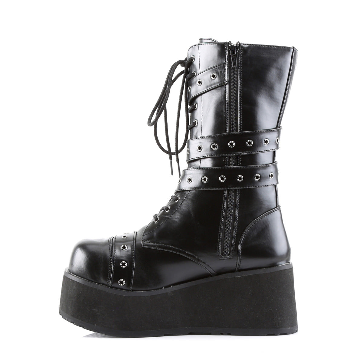 Demonia TRASHVILLE Boots 205 Men's Black Pu Cyber Boots