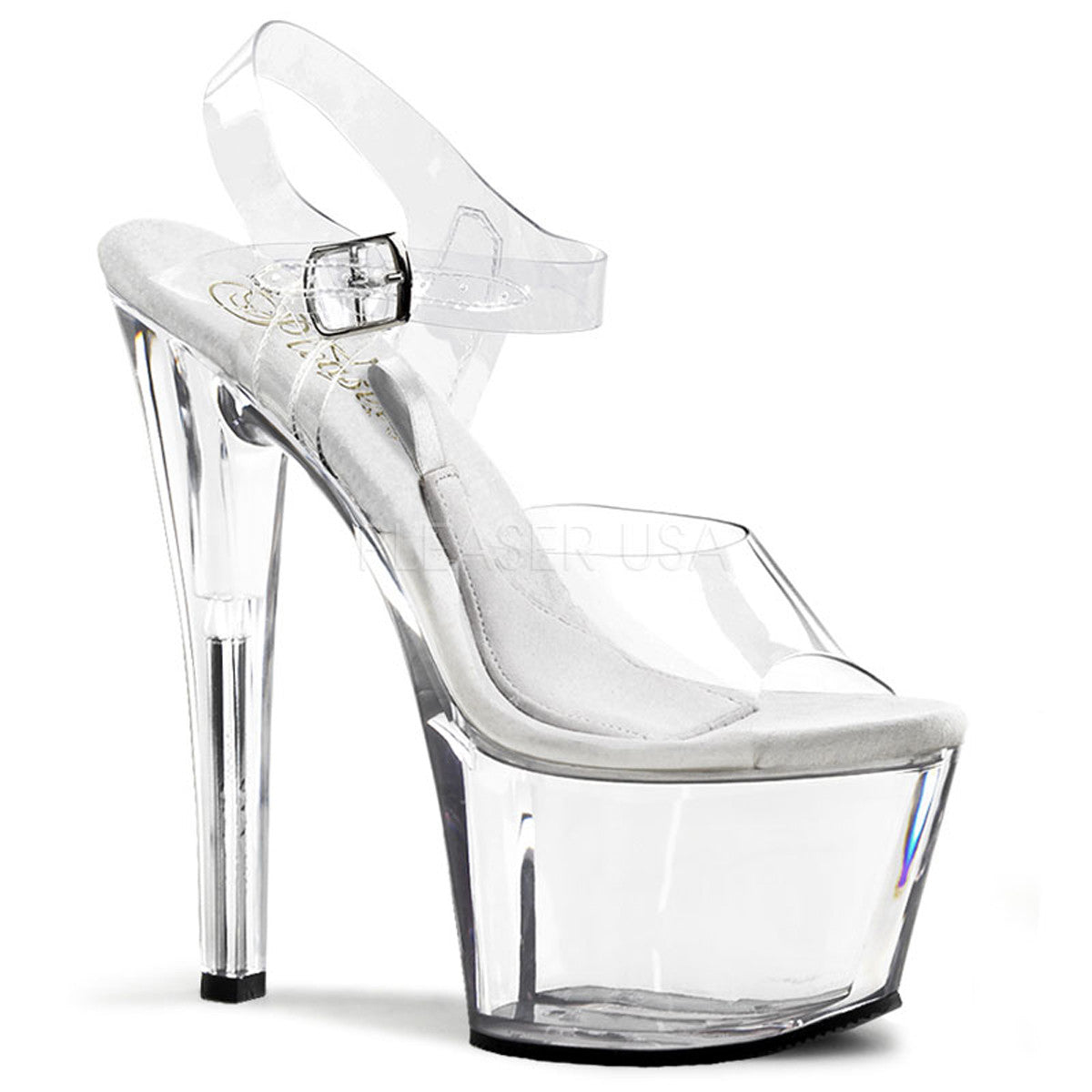 clear pageant heels