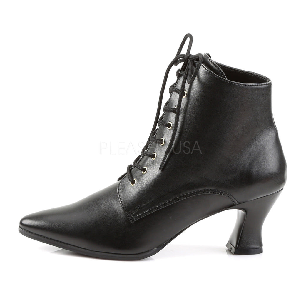FUNTASMA VICTORIAN-35 Black Pu Ankle Boots | Shoecup.com