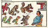 Pre Hispanic Drawing with Birds