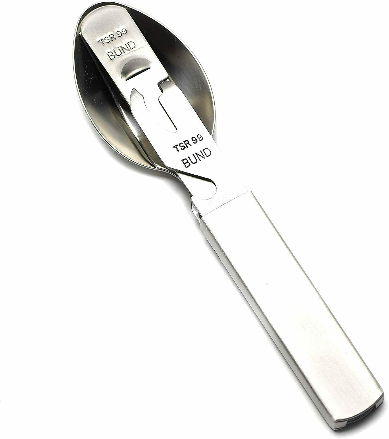 BUND German Military Eating Stainless Steel 4-Pc Utensil Set Knife Fork Spoon
