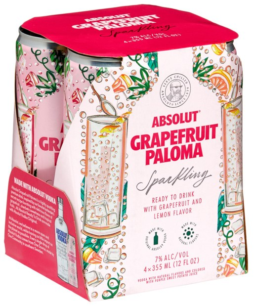 Absolut Grapefruit Paloma Can 4 Pack