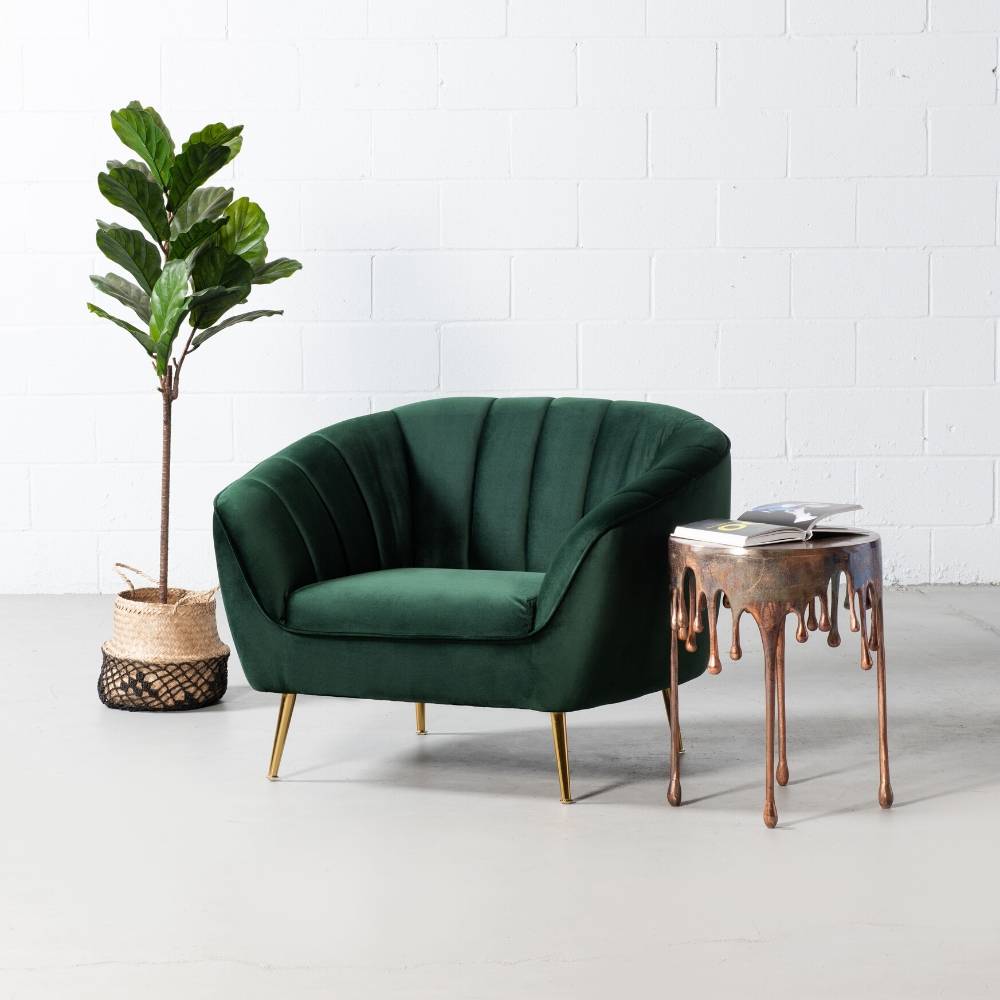 Audrey Green Velvet Chair Wazo Furniture