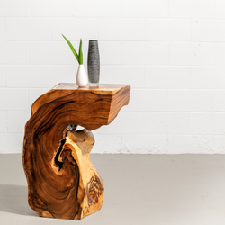 Koda Suar Root Wood End Table Wazo Furniture