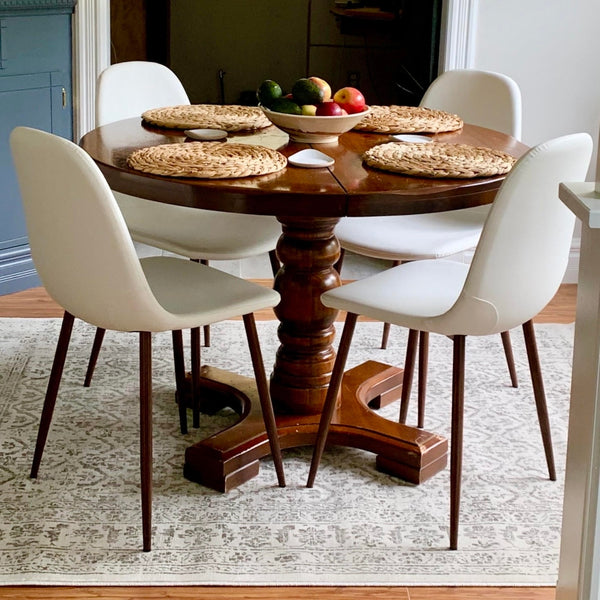 MILAN - White Leather Dining Chair – Wazo Furniture