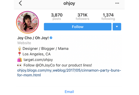 Instagram Joy cho