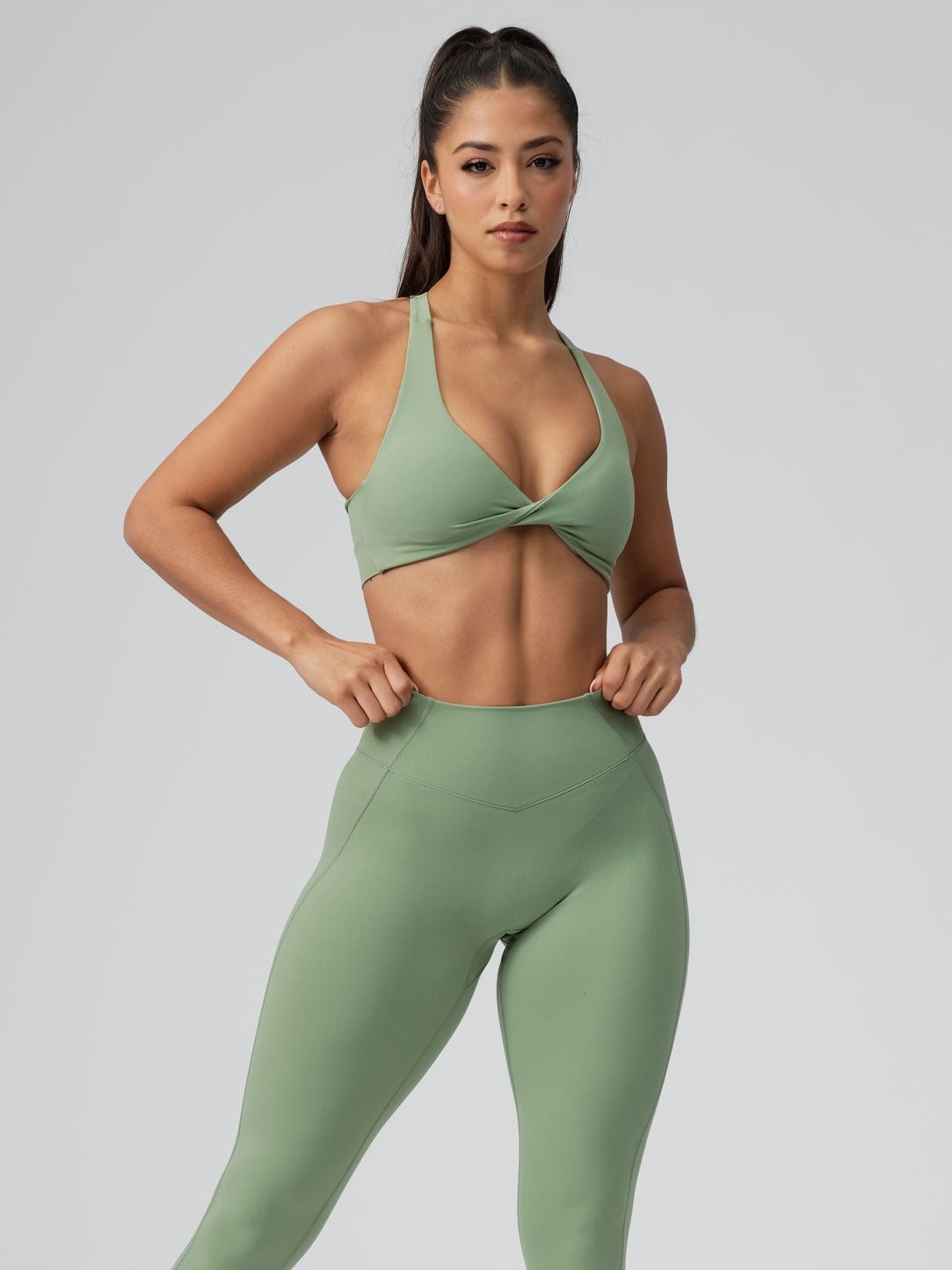 Double Twist Sports Bra - Tea Leaf