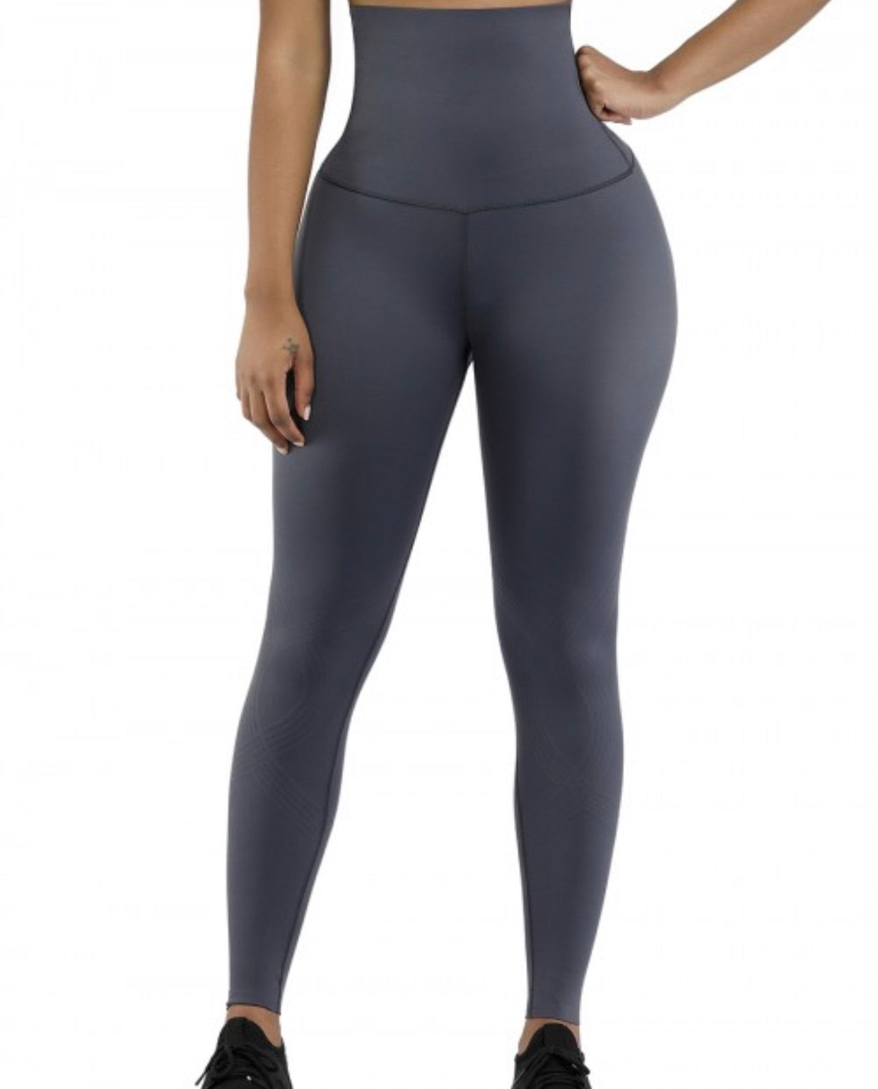 Petite Om Element5 High Waisted Yoga Leggings In Urban Grey