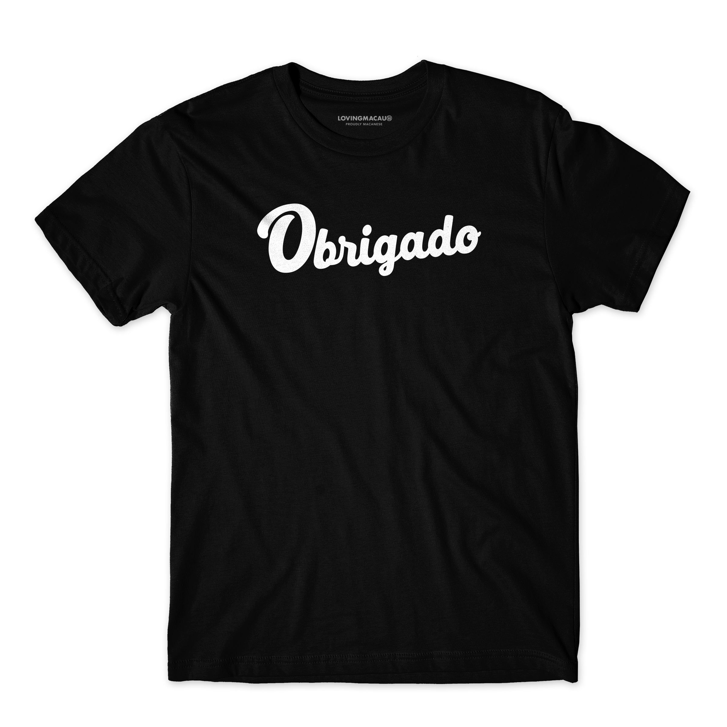 Obrigado Script Tee Black Loving Macau