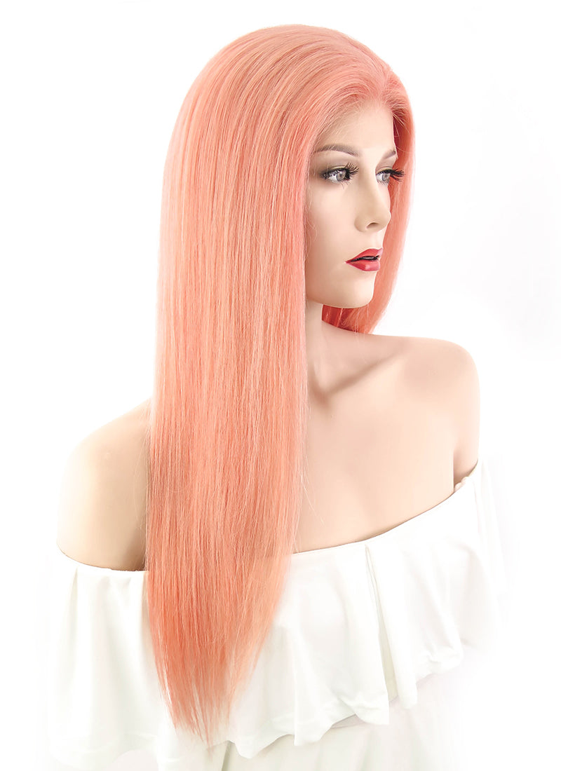 peach lace front wig