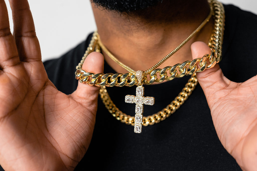 Mens real gold chains