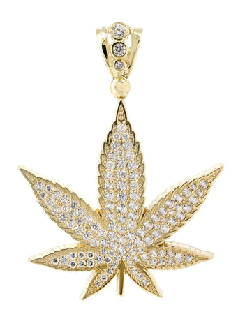Gold Weed Pendant