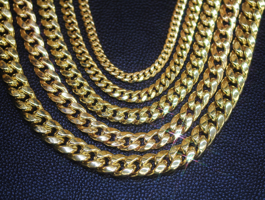 real gold cuban link chains